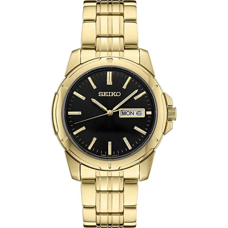 Seiko Essentials Collection 39mm Quartz Black Dial/Gold Tone