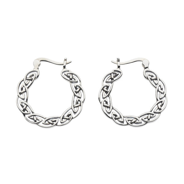 Buy Celtic Hoop Earrings, Sterling Silver Celtic Earrings, Womens Irish  Earrings, Silver Hinge Hoops, Click Hoop Earrings Moonkist Designs Online  in India - Etsy