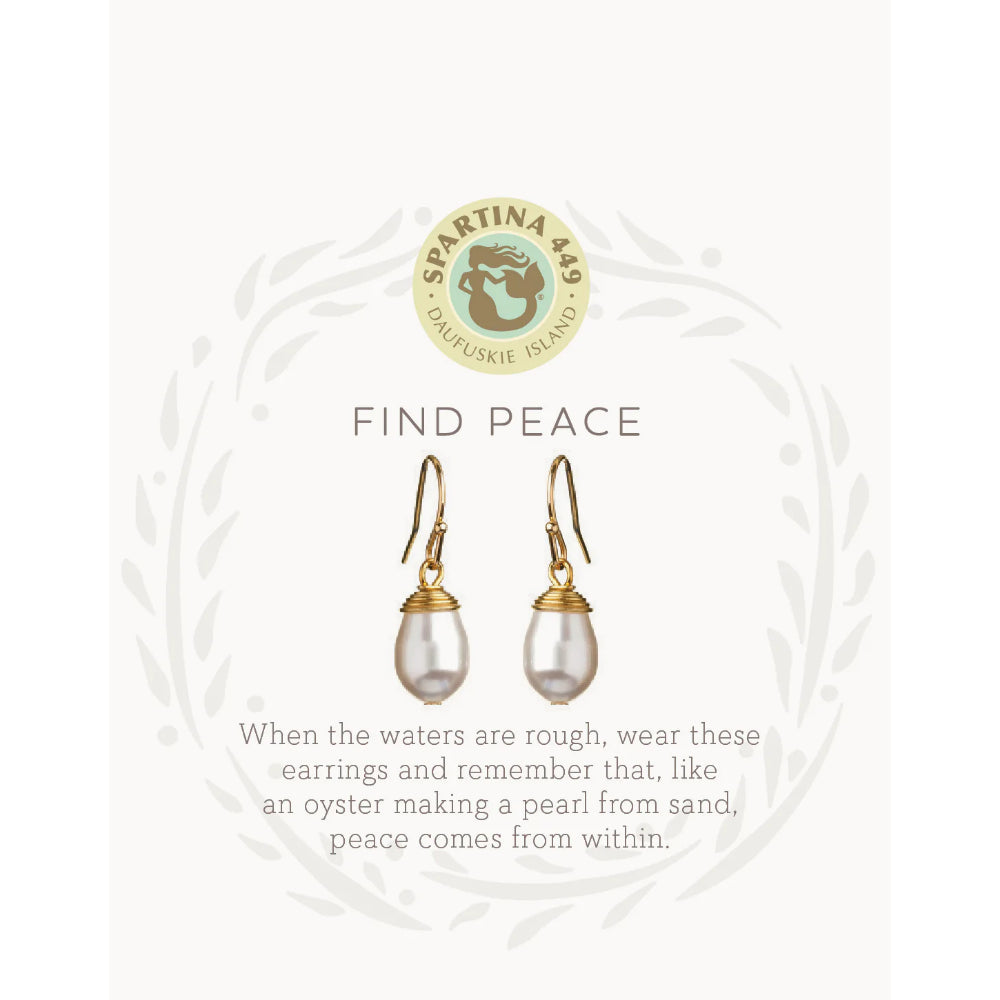 Spartina Sea La Vie Find Peace Drop Earrings