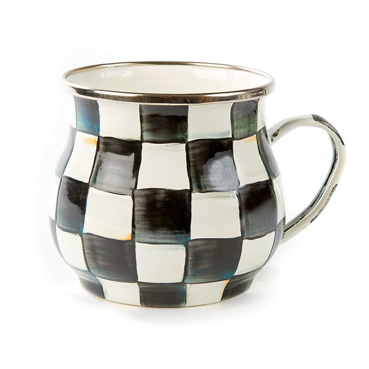 MacKenzie-Childs Courtly Check Enamel Mug