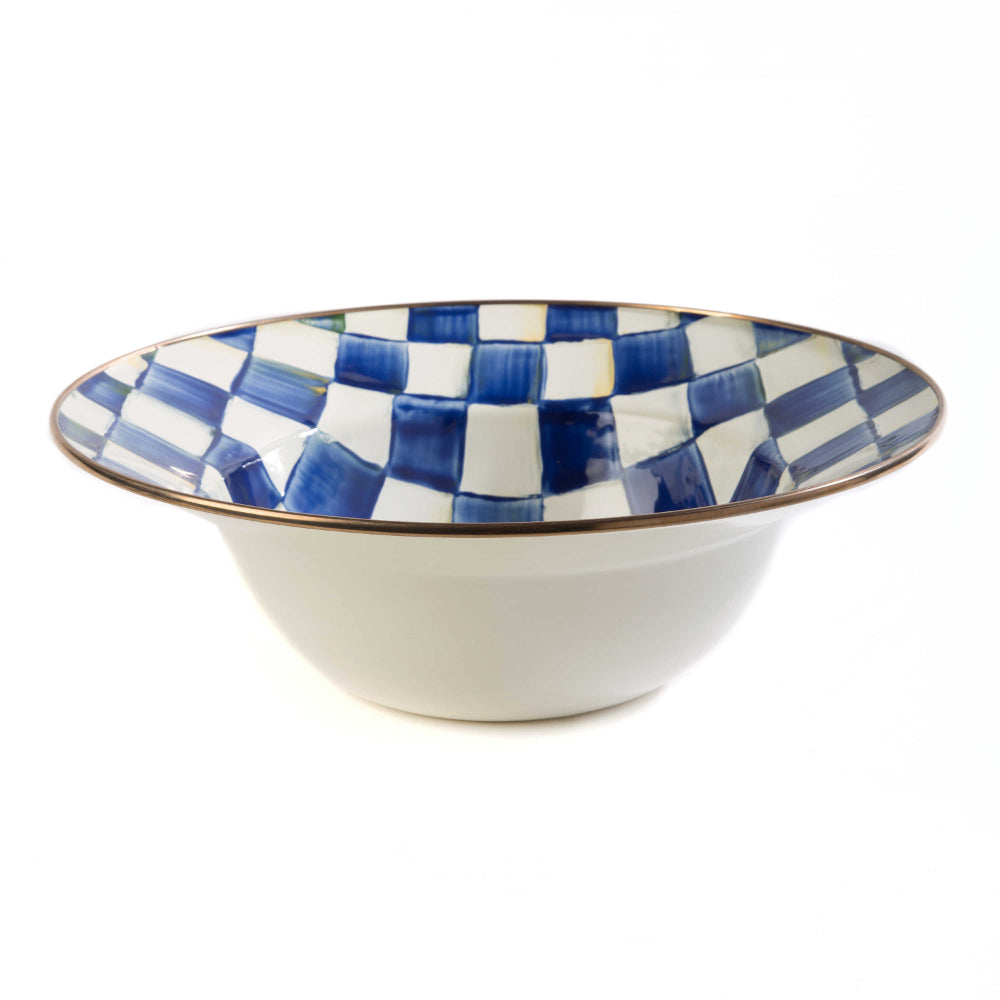 MacKenzie-Childs Royal Check Enamel Serving Bowl