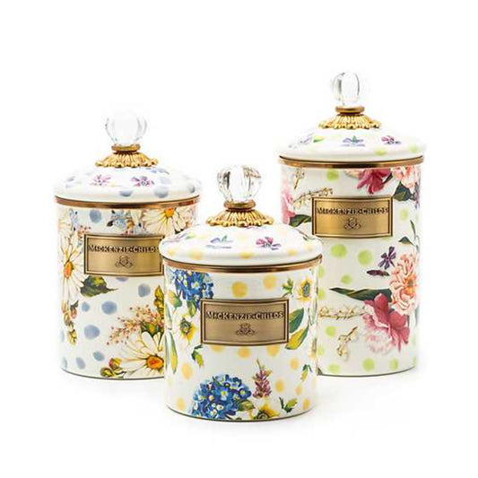 MacKenzie-Childs Wildflowers Enamel Canister