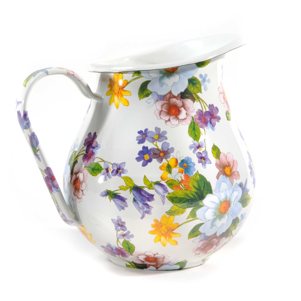 MacKenzie-Childs Flower Market Pitcher - White