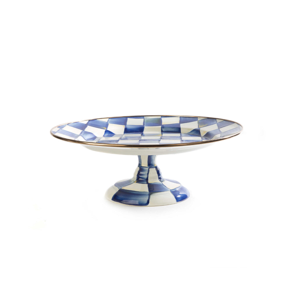 MacKenzie-Childs Royal Check Pedestal Platter