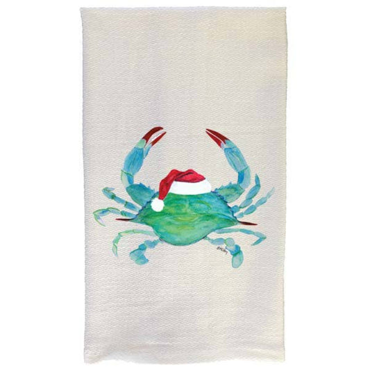 Santa Claws Blue Crab Kitchen Towel