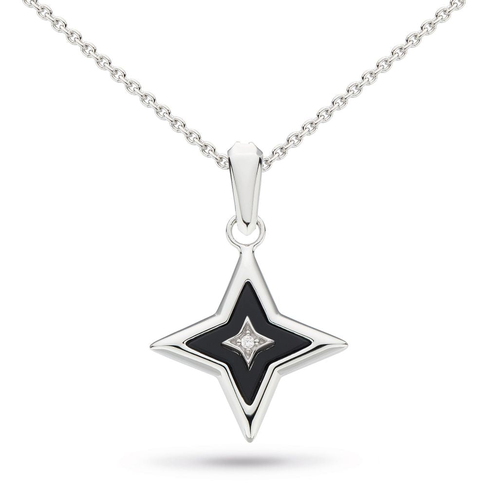 Kit Heath Céleste Astoria Glitz Petite Onyx Star Necklace