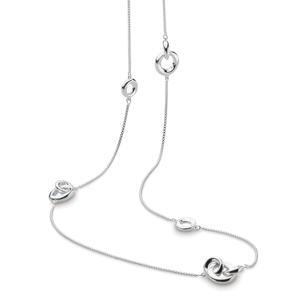 Kit Heath Silver Bevel Cirque Link Stations Necklace