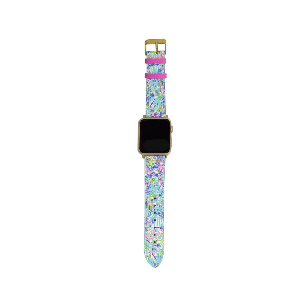 Lilly Pulitzer Genuine Leather Watch on sale Band, Cabana Cocktail