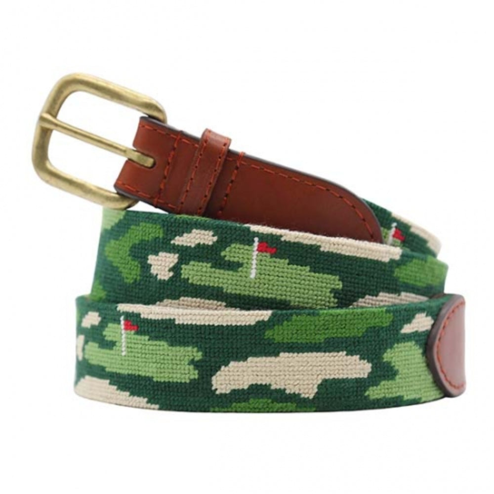 Smathers & Branson Golfer's Camo Needlepoint Belt