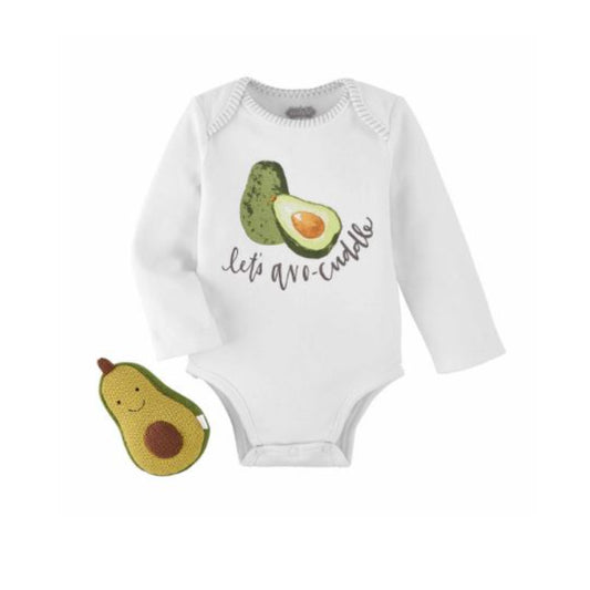 Mud Pie Avocado Crawler and Rattle Set