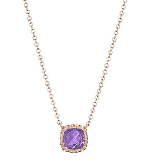 Tacori Petite Cushion Gem Necklace with Amethyst