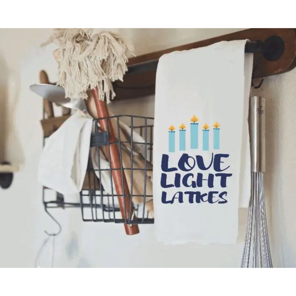 Creative Crafts Hanukkah Kitchen Towel "Love"