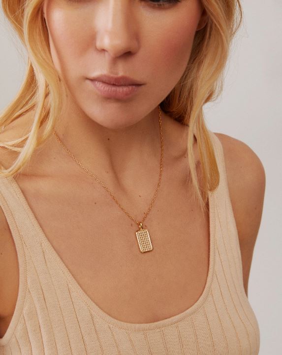 Anna Beck Rectangular Engravable Necklace