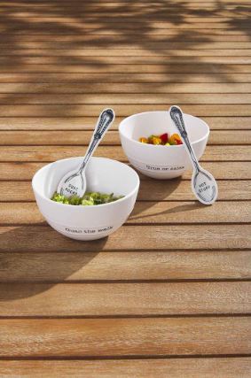 Mud Pie Melamine Salsa or Guac Bowl Set