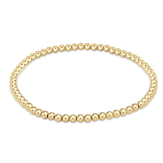 enewton 5.5" egirl Classic Gold 3mm Bead Bracelet