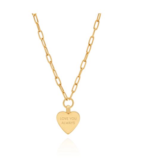 Anna Beck Medium Heart Engravable Necklace 16-18"