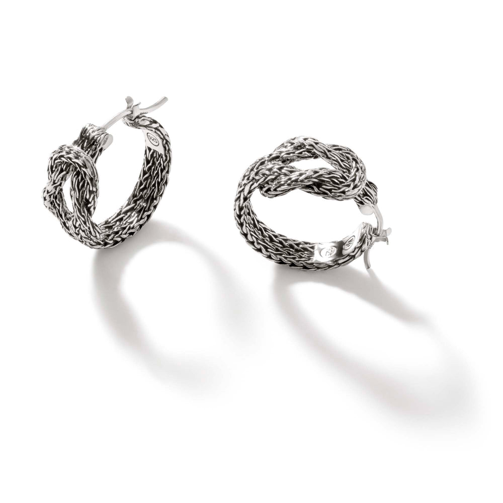 John Hardy Sterling Silver Love Knot Hoop Earrings