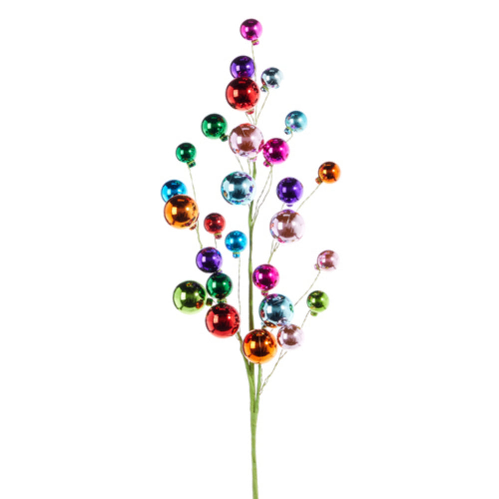 Raz Imports Multicolored Ball Ornament Spray