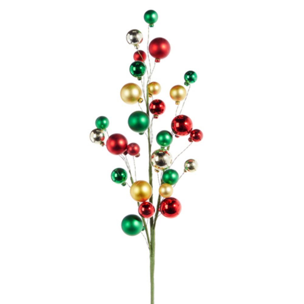 Raz Imports Multicolored Ball Ornament Spray