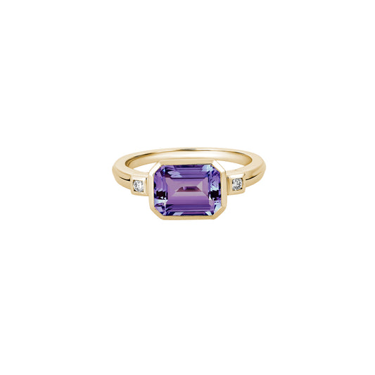 Semi-Precious Gemstone & Diamond Ring