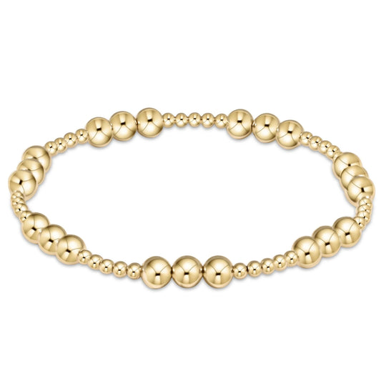 enewton 6.25" Classic Joy Pattern Bead Bracelet - Gold 5mm