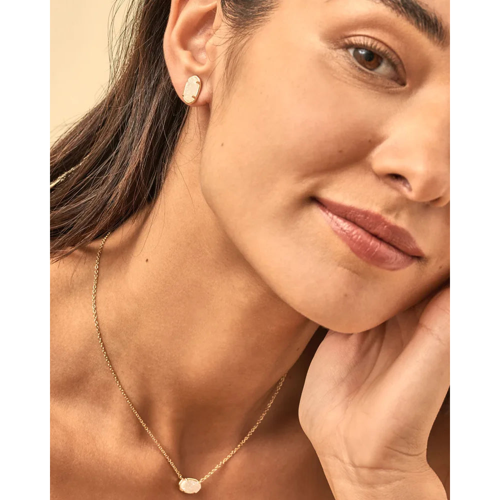 Kendra Scott Elisa Gold Pendant Necklace in Red Kyocera Opal | Kiefer  Jewelers | Lutz, FL