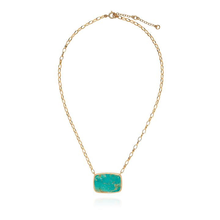 Anna Beck Large Turquoise Cushion Necklace