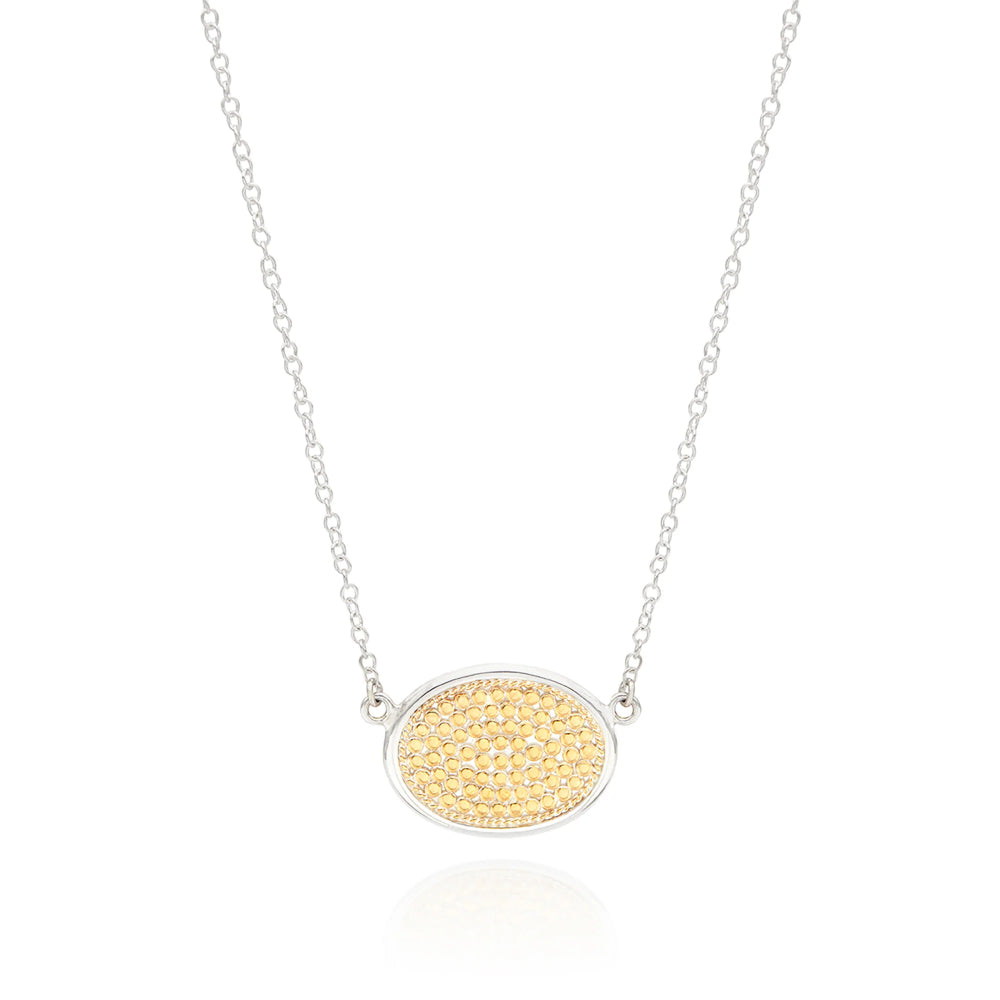 Anna Beck Two Tone Classic Medium Oval Necklace