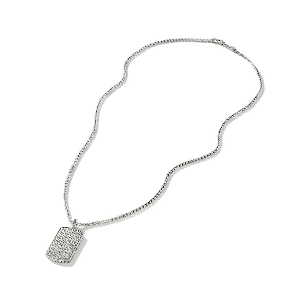 EFFY deals .925 DOG TAG PENDANT/ ALSO 18” JOHN HARDY ROPE NECKLACE