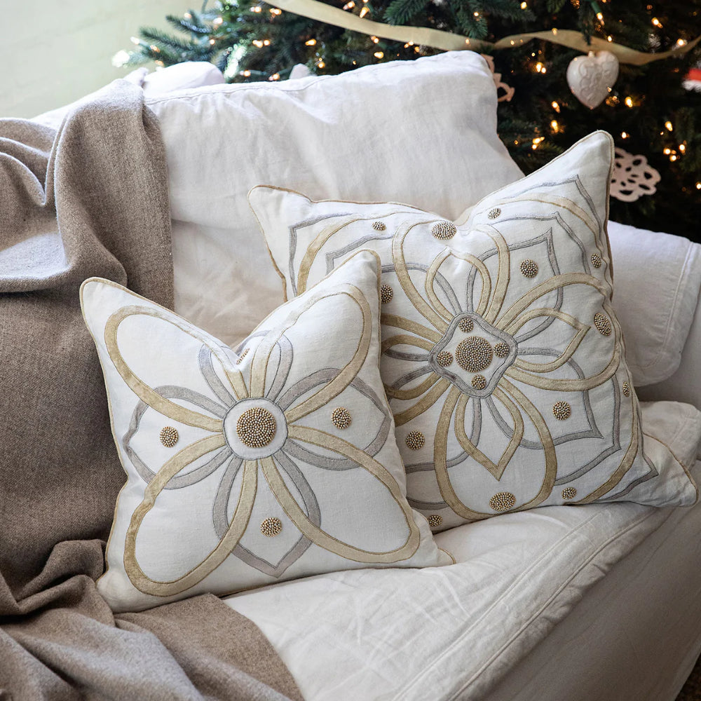 Gold and shop silver decorative pillows