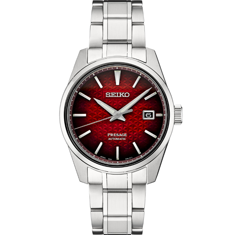 Seiko Presage Sharp-Edge Series 30mm Automatic, Red Dial