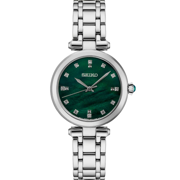 Seiko Diamond Collection Green Mother of Pearl Dial Stainless Quartz