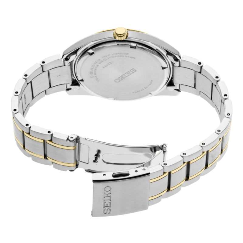 Seiko Essentials 40mm White Dial Two-Tone Stainless