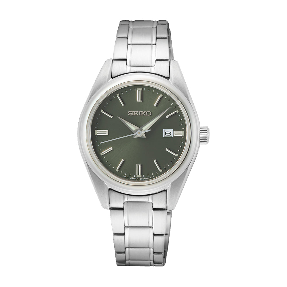 Seiko Essentials Ladies 29mm Quartz Stainless Steel Watch Smyth