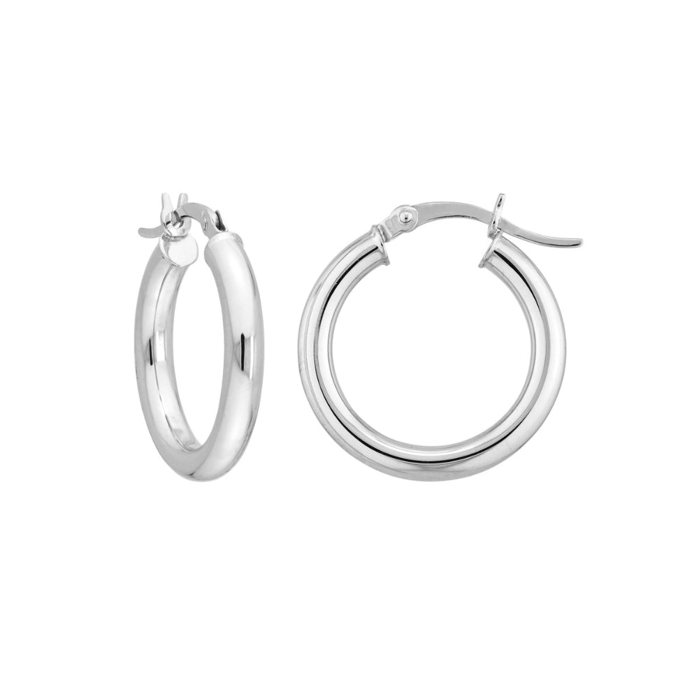 Sterling Silver Polished Hoop Earrings