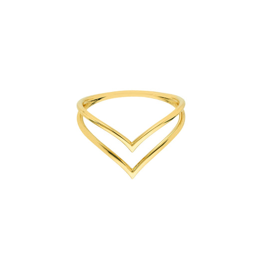 14k Yellow Gold Double Wire Ring