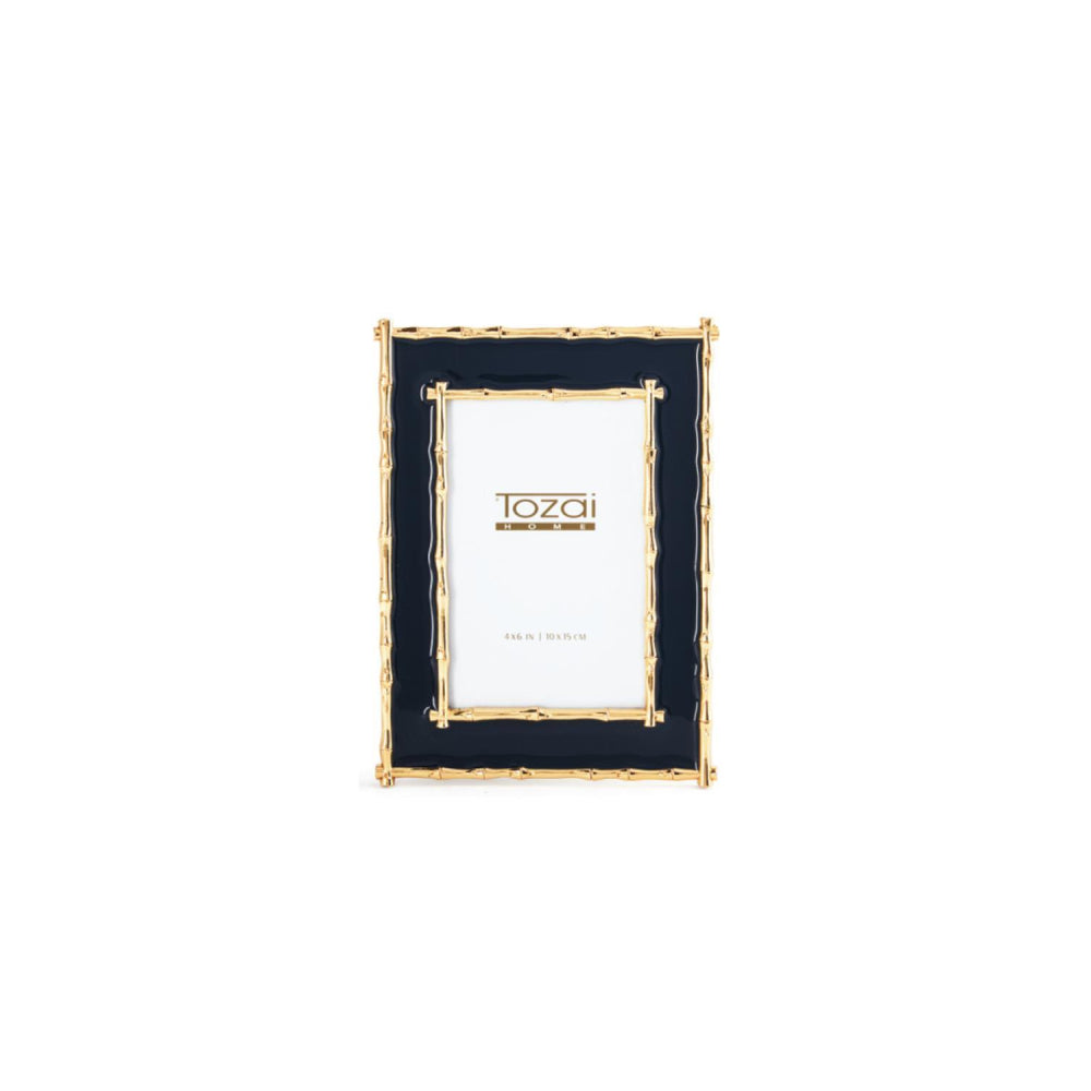 Two's Company Brynn Gold Bamboo Border Photo Frame - 4x6