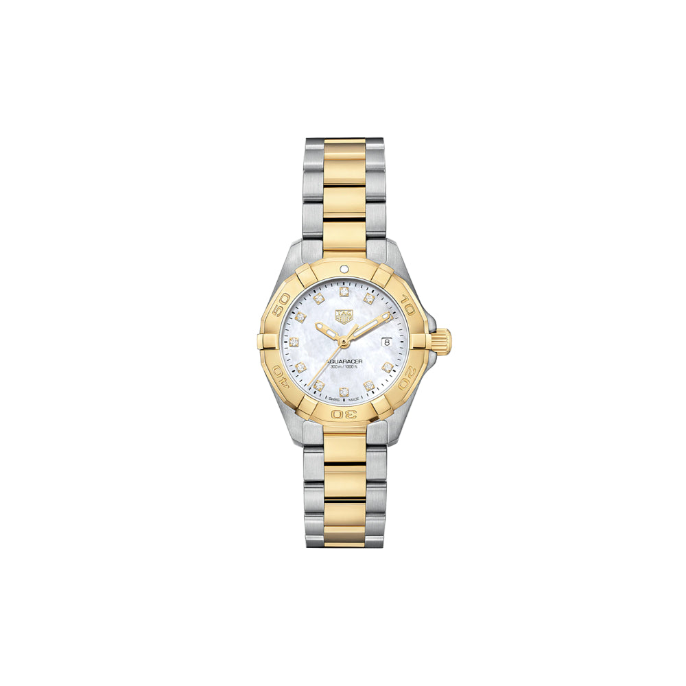 TAG Heuer Ladies Two Tone Aquaracer Mother of Pearl Dial Smyth