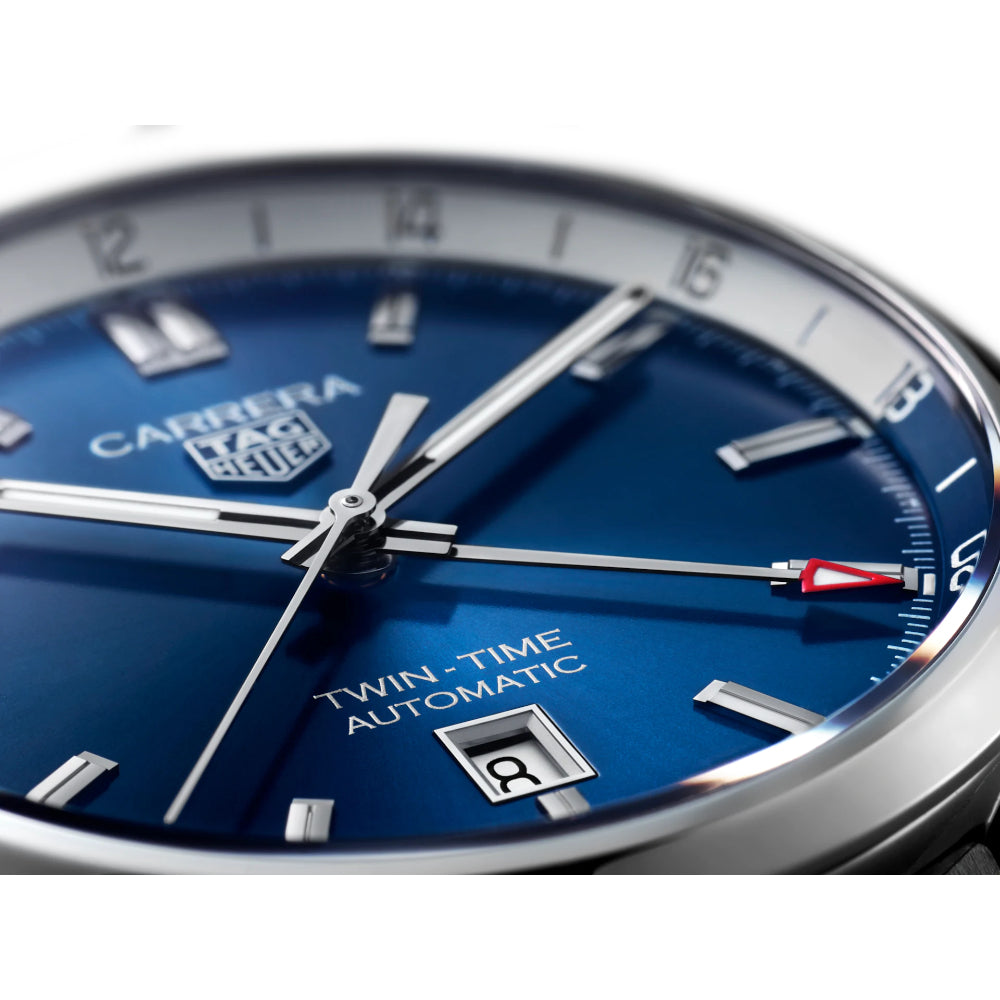 Tag Heuer 41mm Carrera Twin-Time Automatic - Blue/Steel