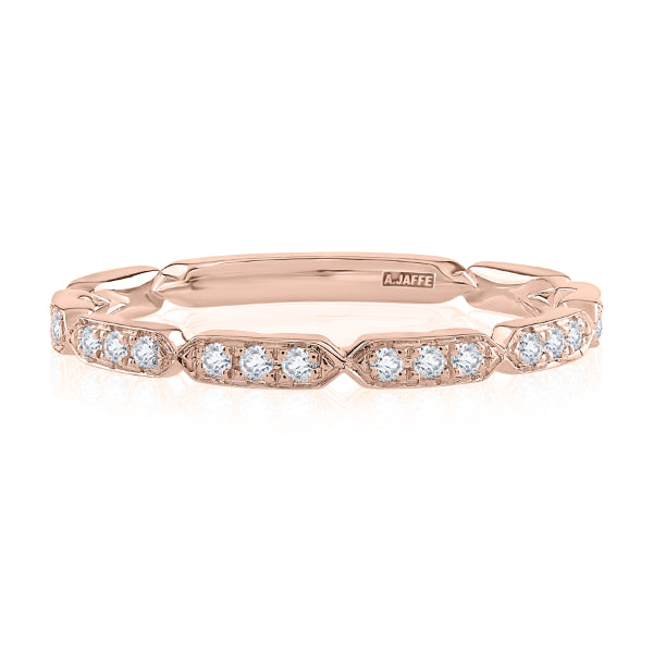 A. JAFFE Geometric Pave Diamond Stackable Ring Smyth Jewelers