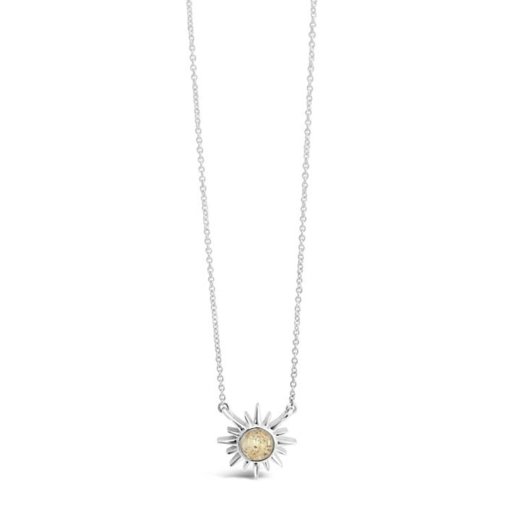 Dune Jewelry Sterling Silver Delicate Dune Sunburst Necklace