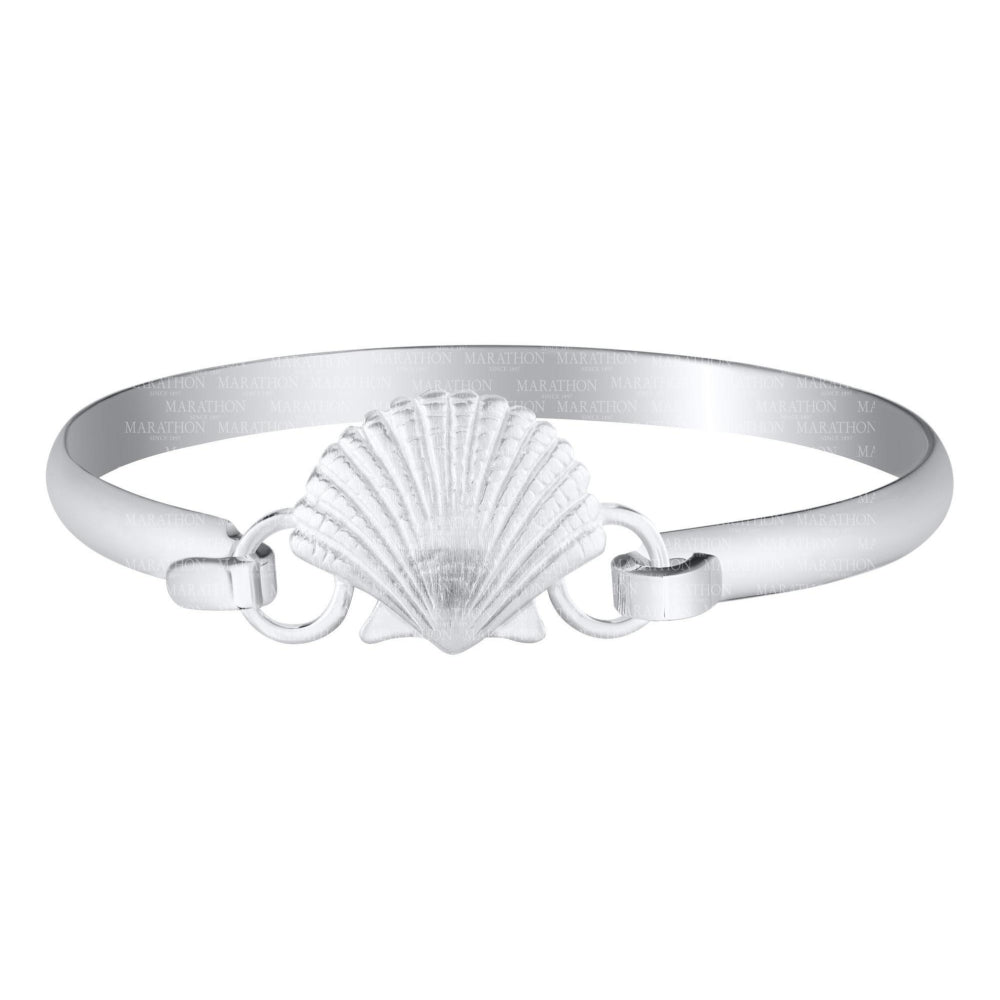 Sterling Silver Scallop Top Closure Bracelet