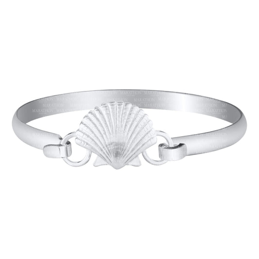 Sterling Silver Scallop Top Closure Bracelet