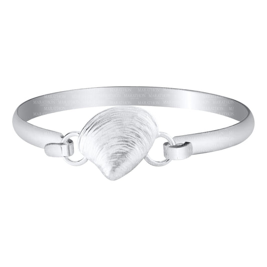 Sterling Silver Clam Shell Bangle Bracelet