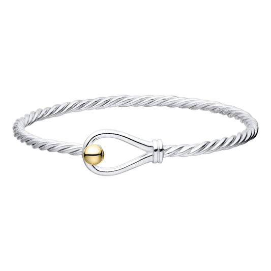 Two Tone Loop & Ball Twist Bracelet