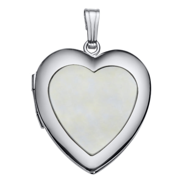 Mother-of-Pearl Bali-Style Lock and Key Pendant Necklace in Sterling Silver.  18