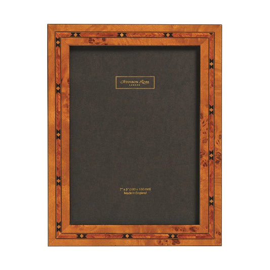 Addison Ross Marquetry Picture Frame - Poplar Veneer & Star Design Inlay