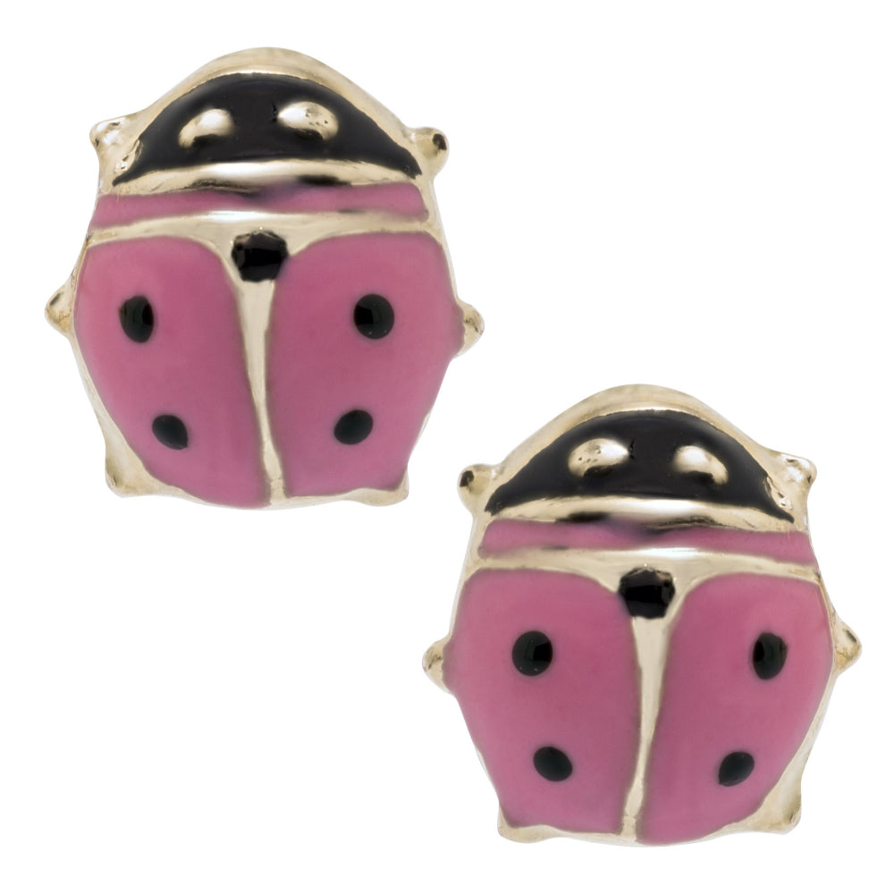 Pink on sale ladybug earrings