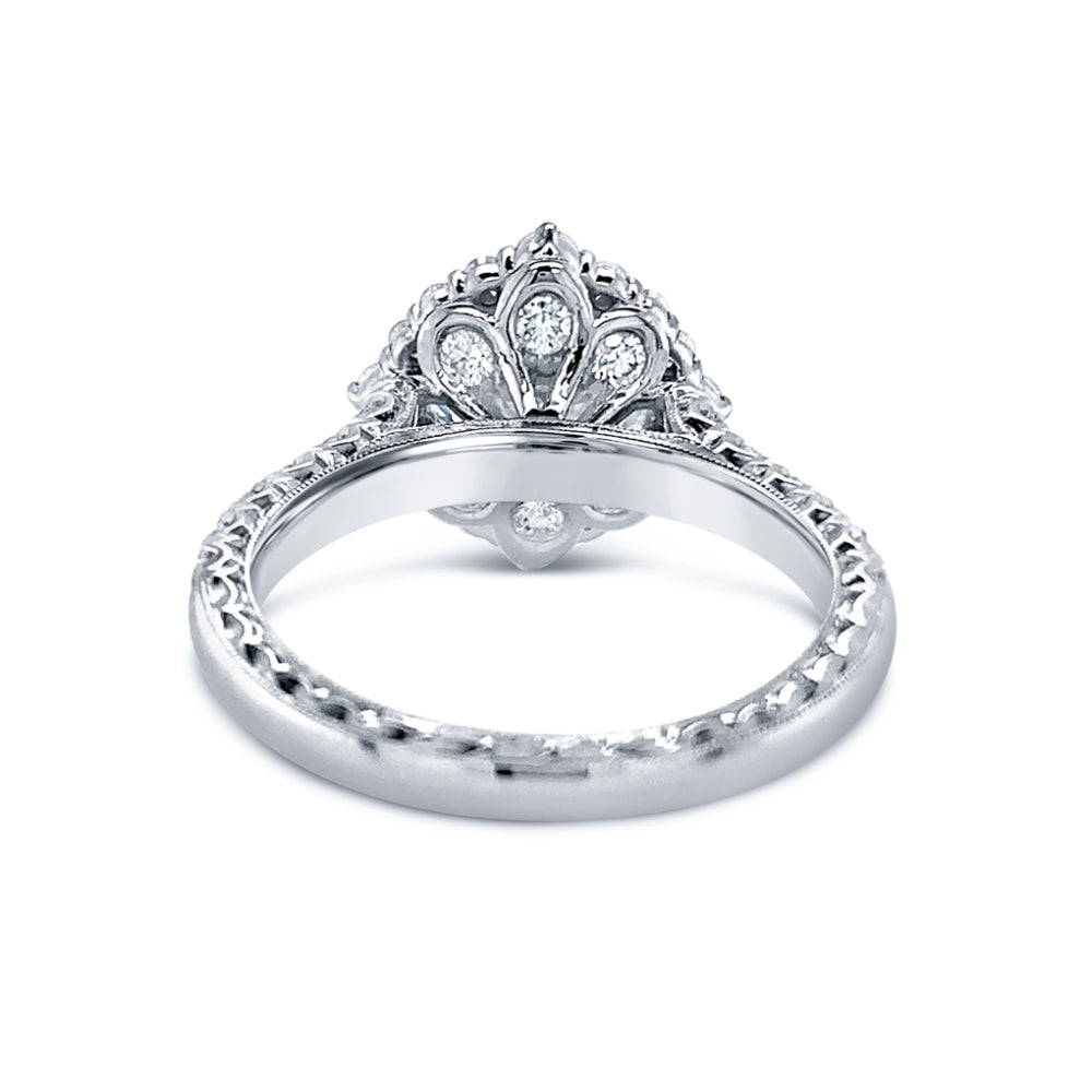 Jack Kelége Platinum Round Diamond Engagement Ring