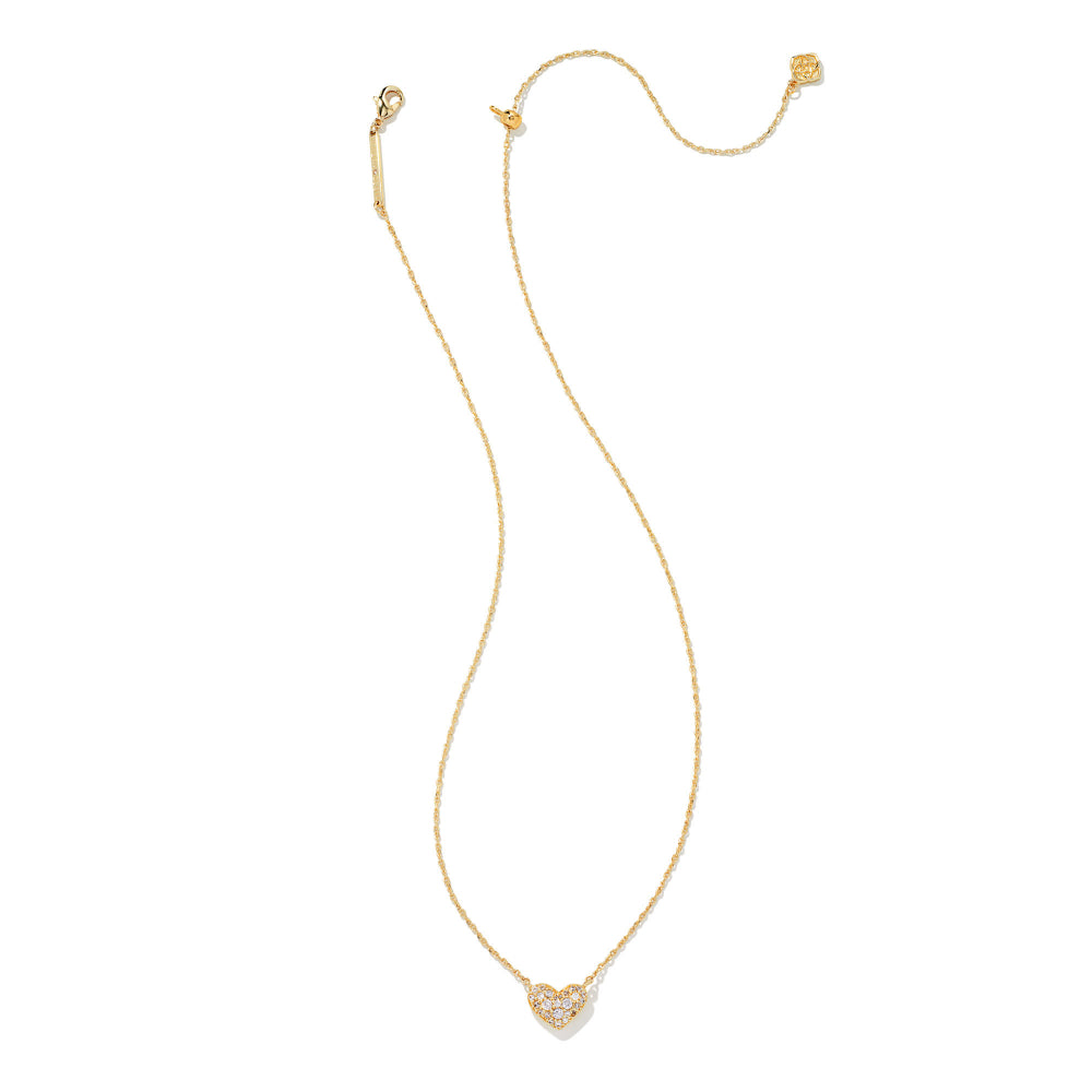 New- Diamond Pave Heart Necklace — J. Sampieri